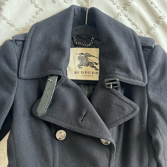 Burberry Black Trench Coat Double-Breasted Classic - Picture 3 of 7